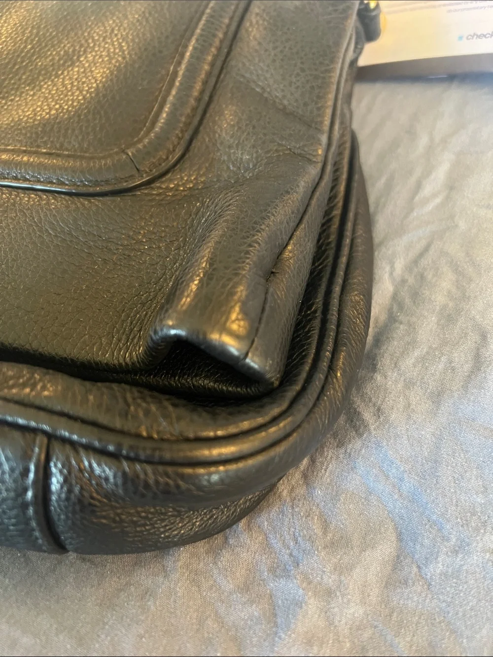 TORY BURCH with COA black crossbody/gold strap